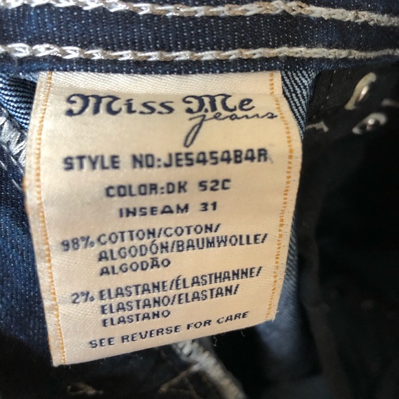 Miss Me Medium Wash Rhinestone Boot Cut Jeans 29 - Picture 14 of 16